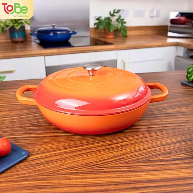 nồi gang đúc nguyên khối tráng men giá rẻ