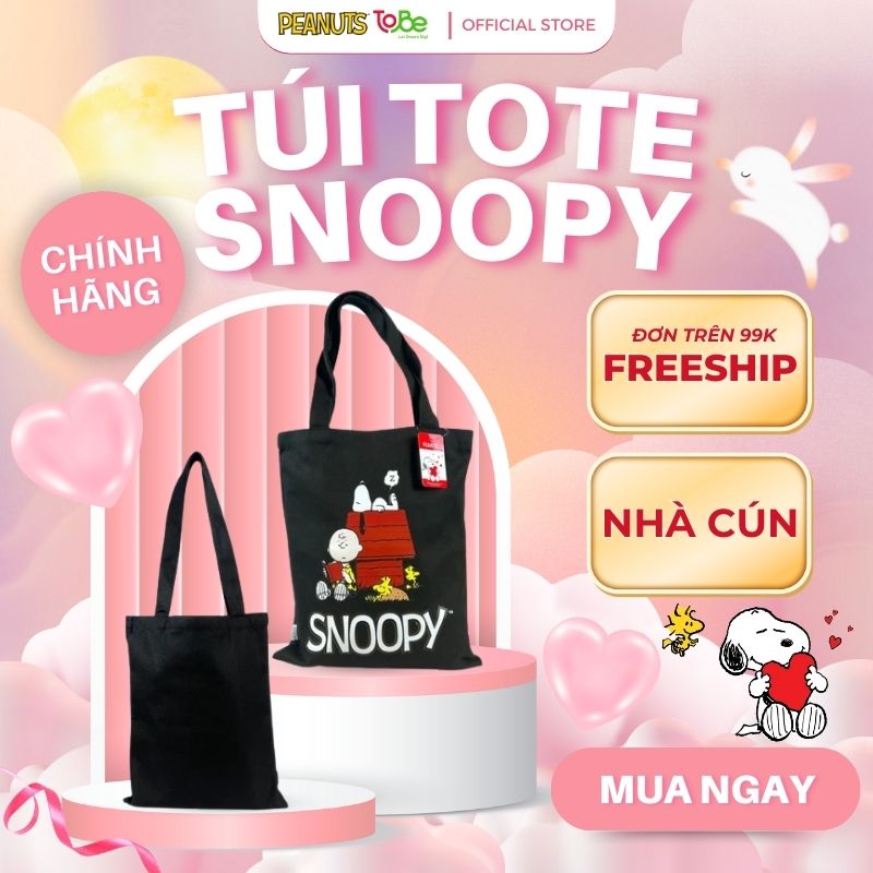 túi tote vải canvas snoopy peanuts